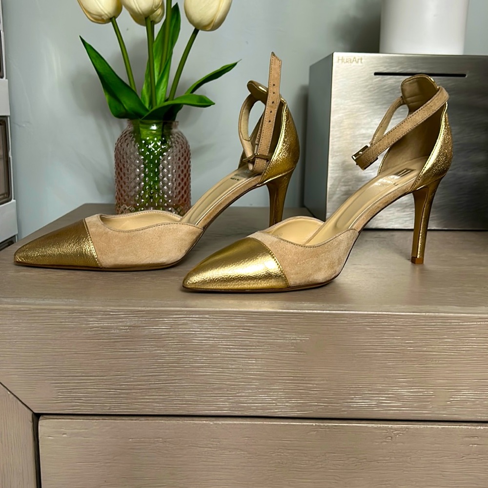 Brunomagli suede/metallic high heel